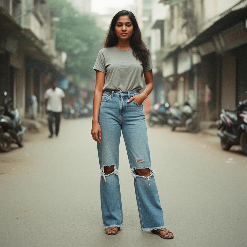 Mom-Fit Distressed Jean