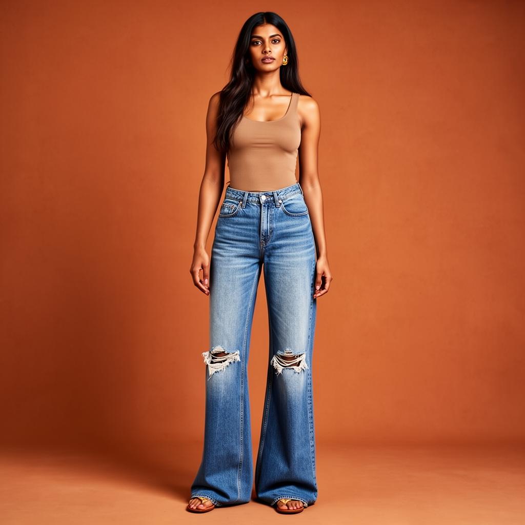 Mom-Fit Distressed Jean